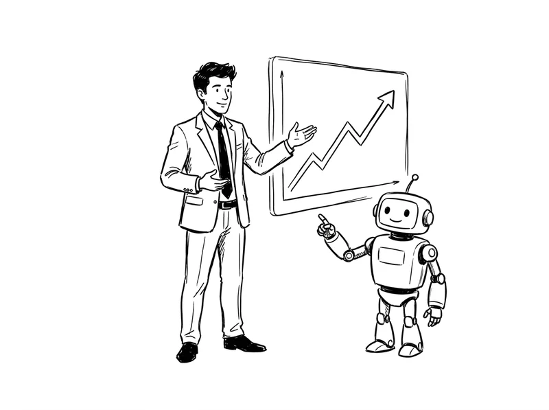 Ink illustration — AI and digital transformation