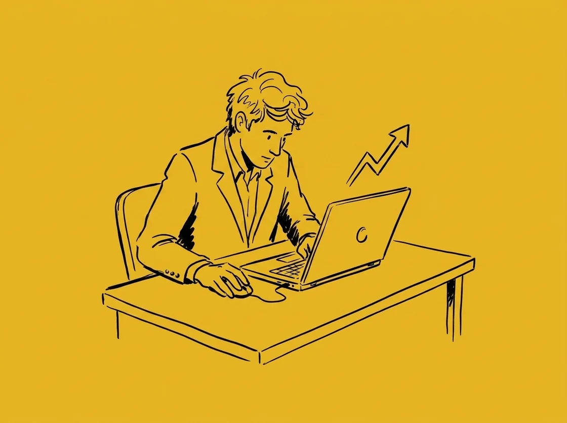 Ink illustration — growth and digital transformation