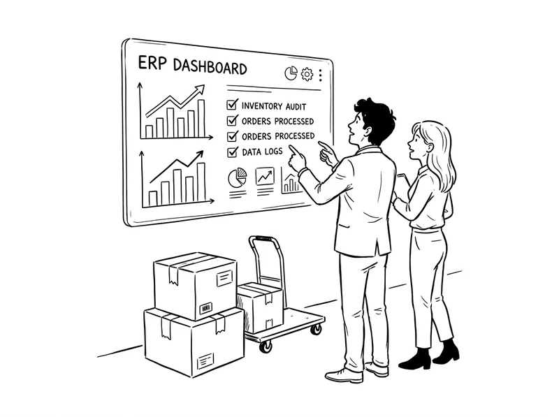 Ink illustration — inventory and retail